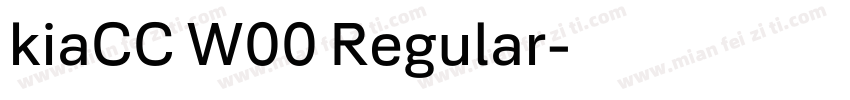 kiaCC W00 Regular字体转换